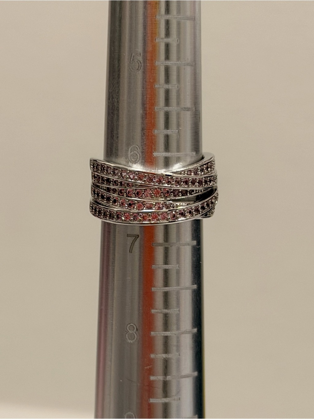 Bomb Party NWOT! Light Amethyst Crystal Multi-Row Band Ring